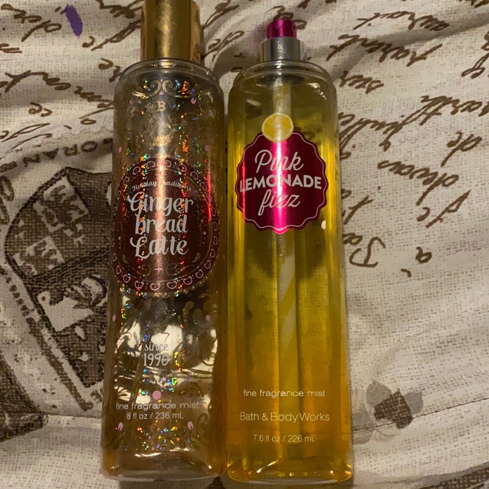 Two bath and body works sprayed